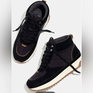 Madewell Black and Brown High-Top Sneakers